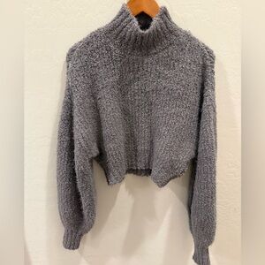 Cozy Gray Turtleneck Sweater